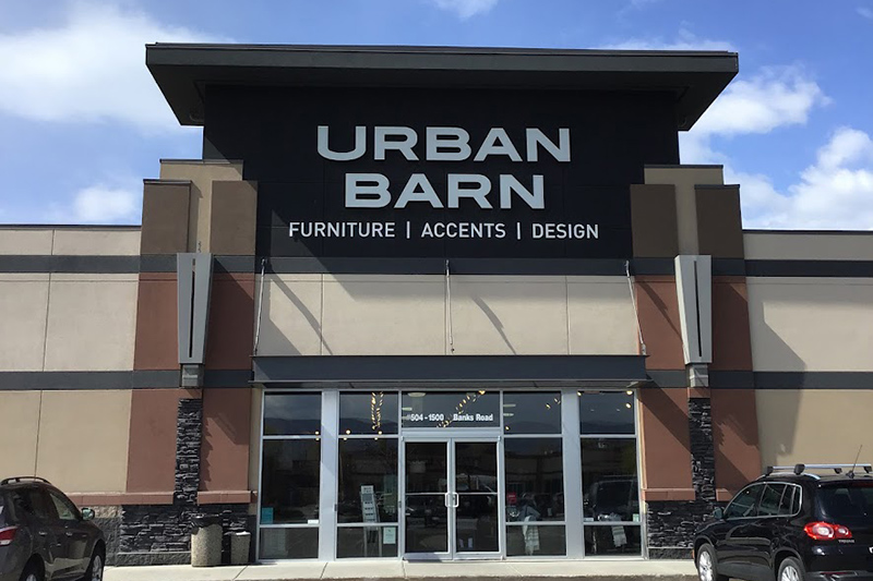 Urban Barn furniture store in Kelowna, BC